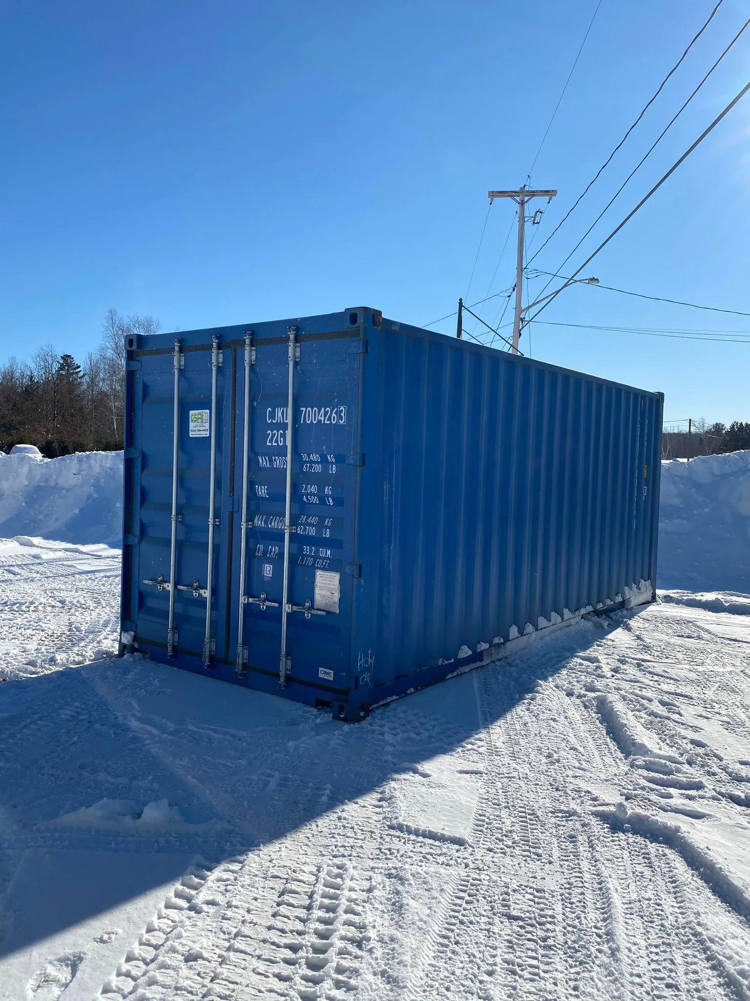 Conteneurs standards 20 pi. et 40 pi.