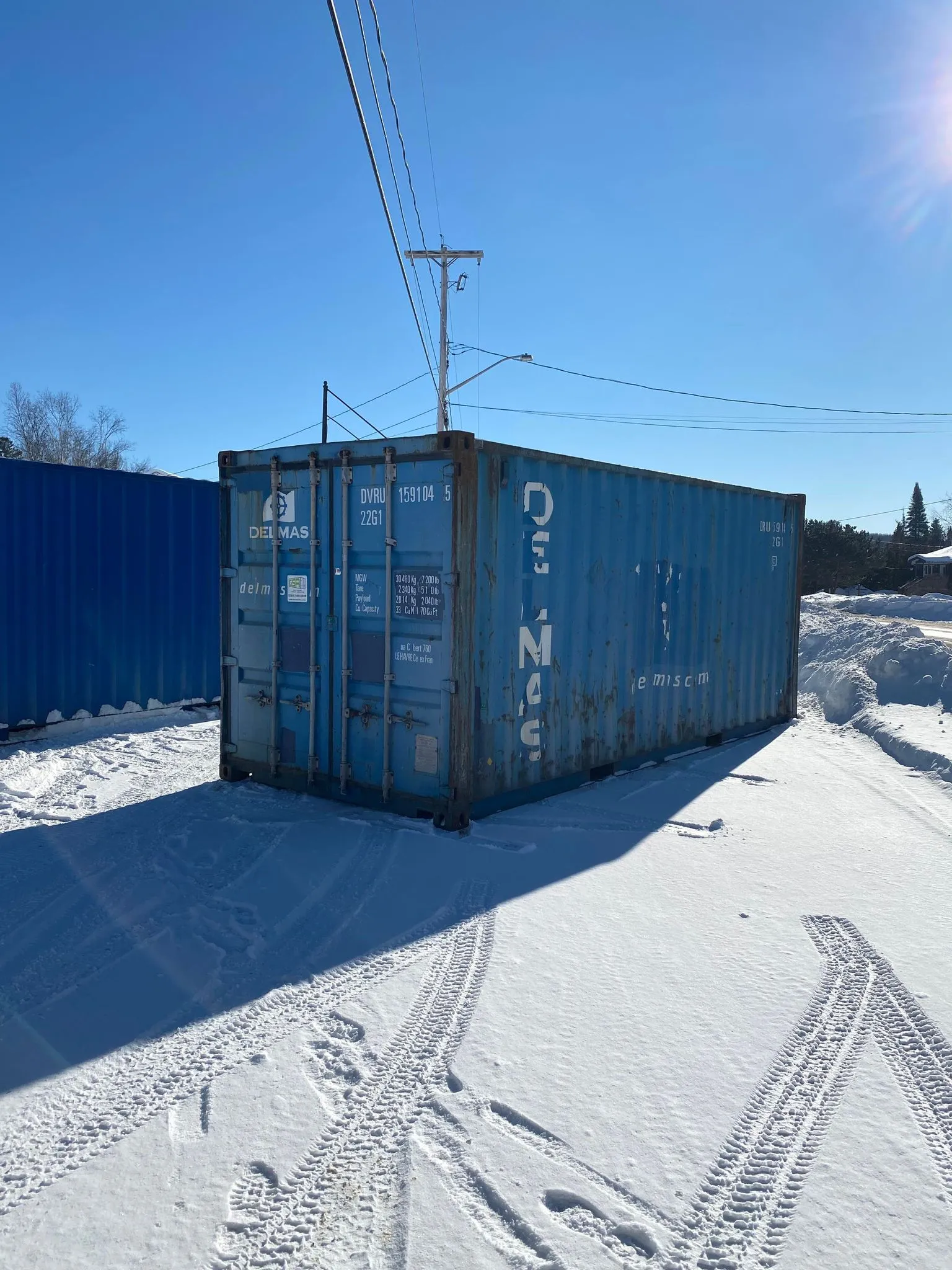 Conteneur maritime d'occasion de 20 pieds