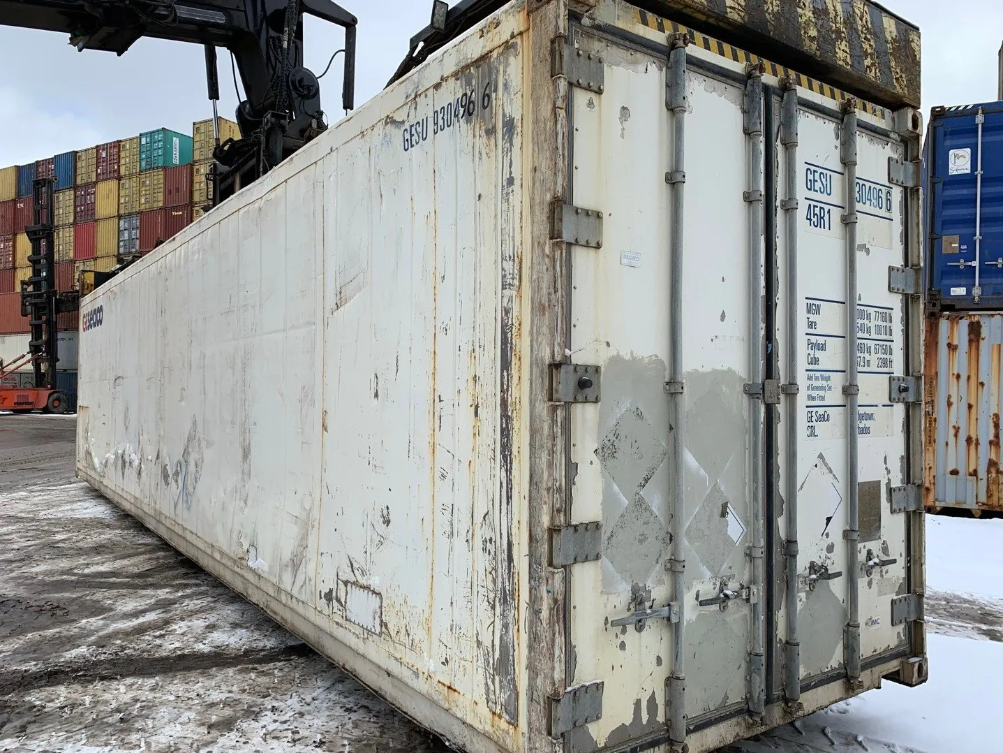 Conteneur frigorifique non opérationnel